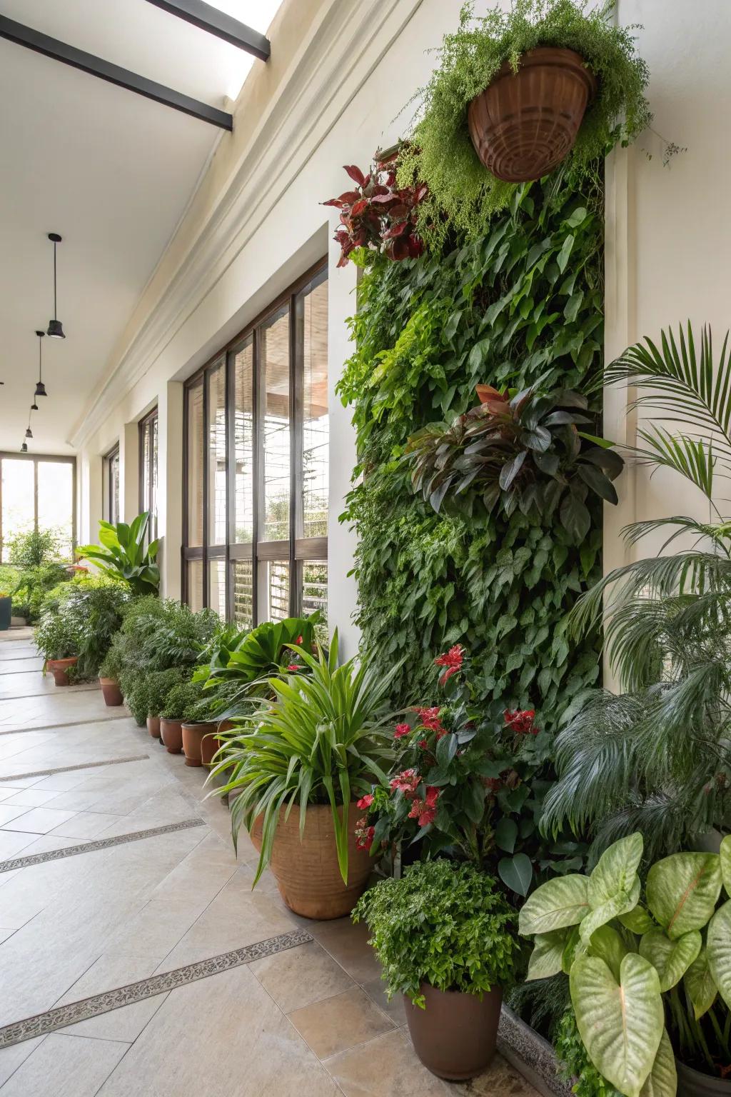 Verdure introduces vitality and freshness to your enclosed patio.