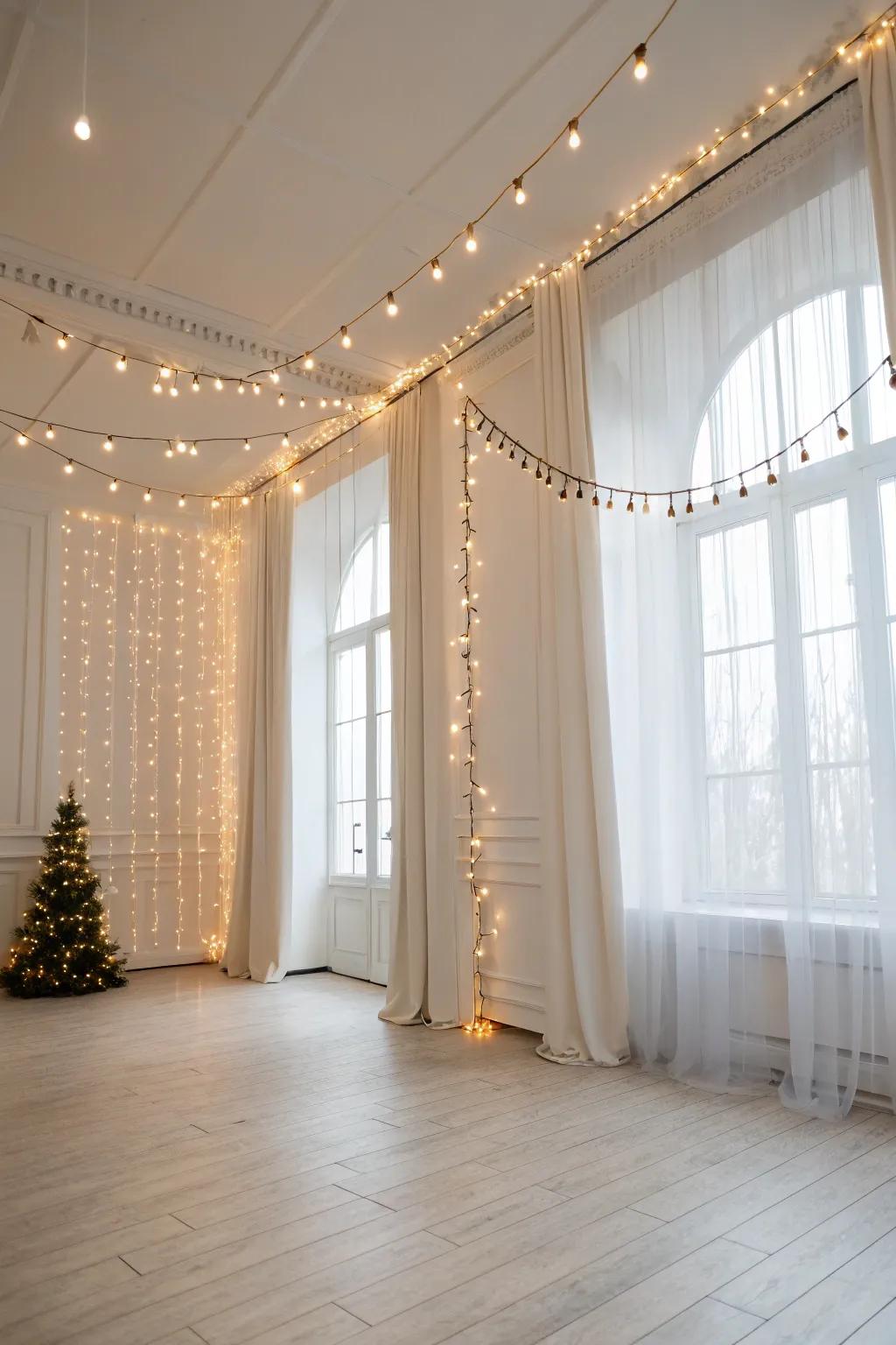 Improve minimalist spaces by subtly integrating decorative mini-lights.