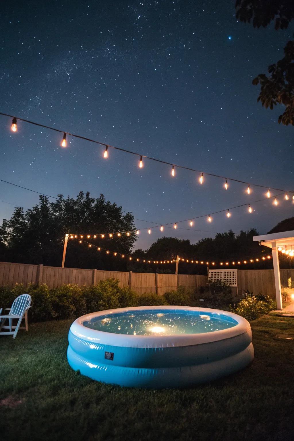 A peaceful retreat for serene evenings under the stars.