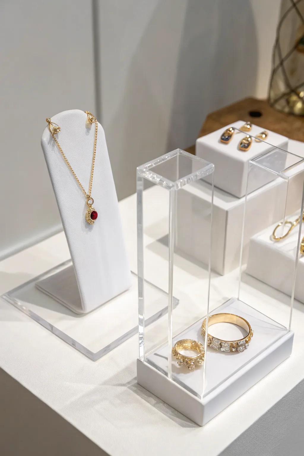 Minimalism highlights the elegance of each piece.