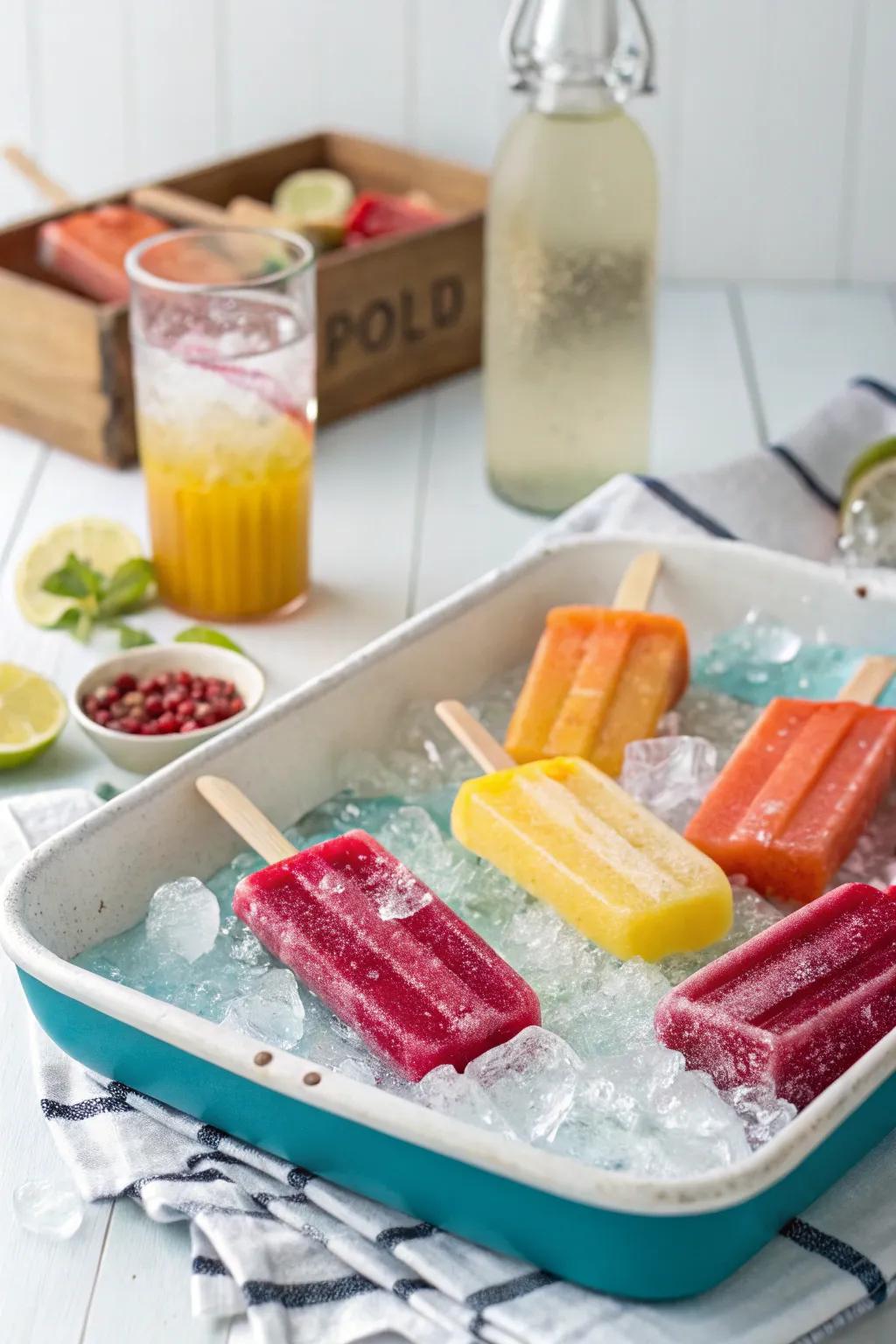 Stay cool with spiked ice treats at your gathering.