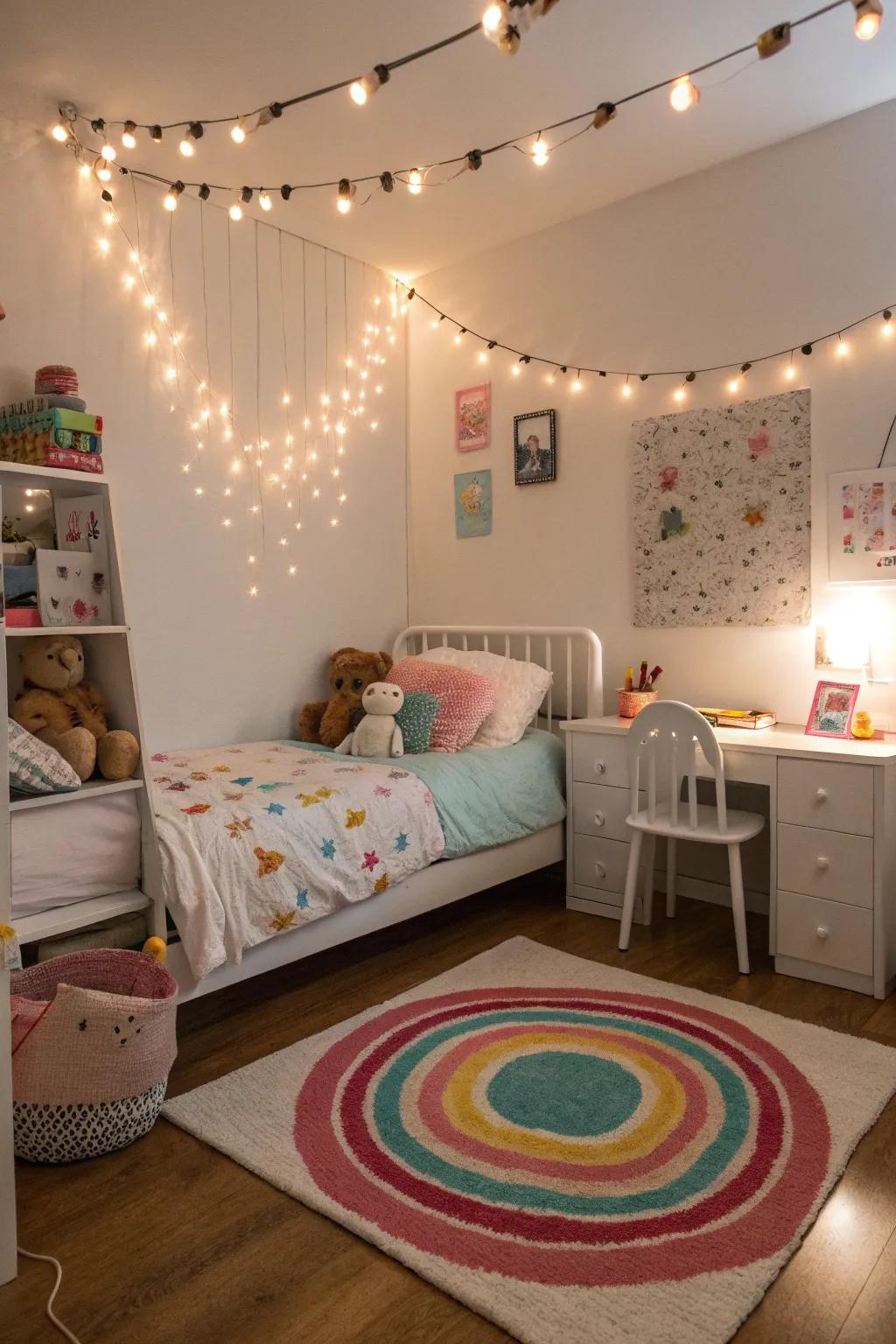 Twinkling lights lend a cozy, magical glow to any area.