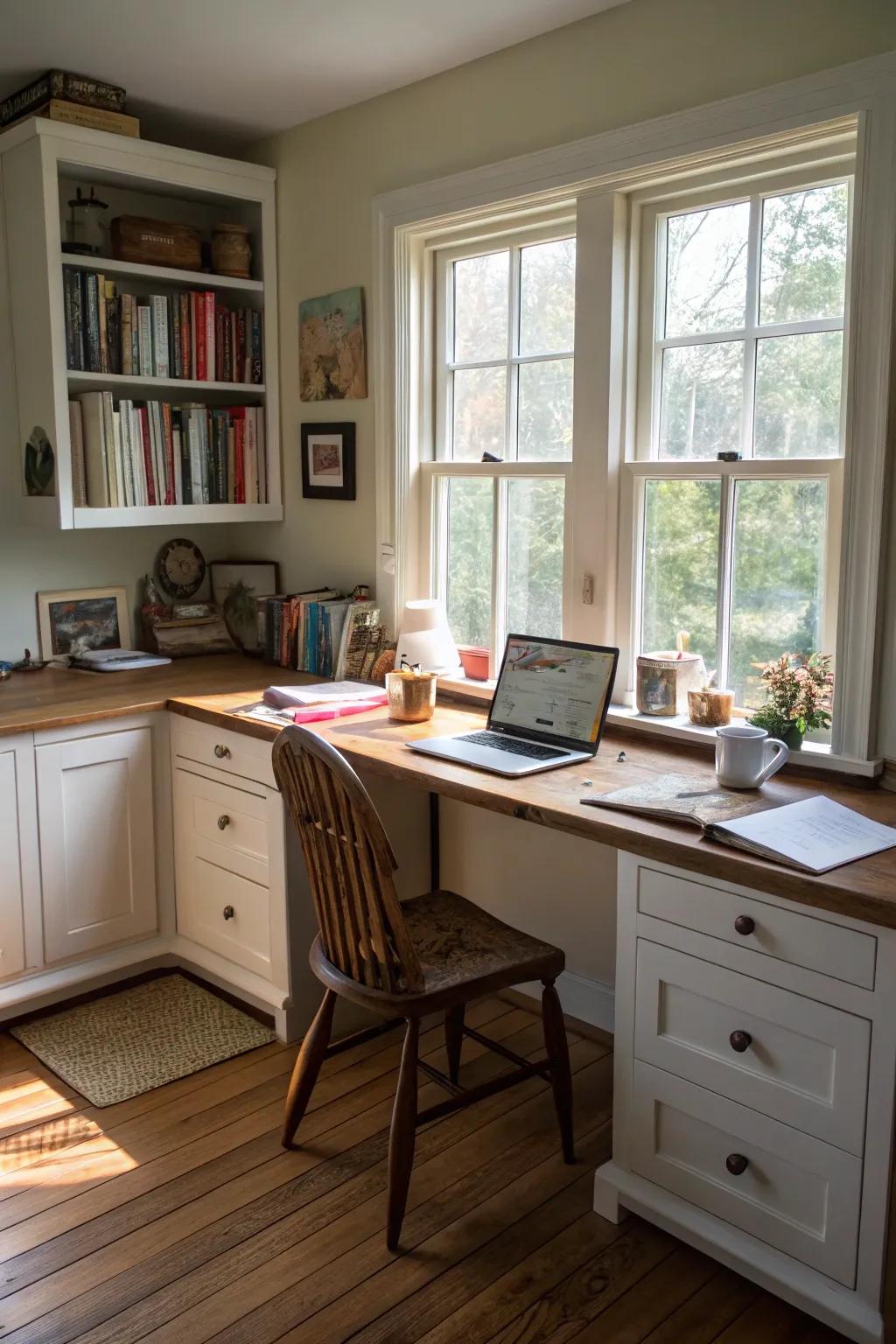 Sunlight brightens your workspace and improves productivity.