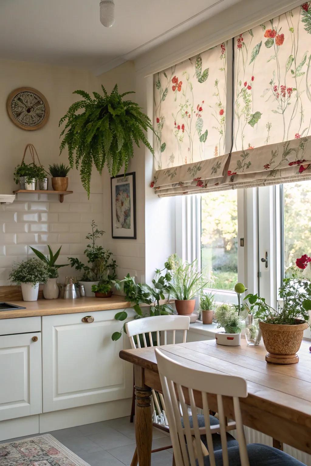 Flower-themed designs connect the indoors with nature.