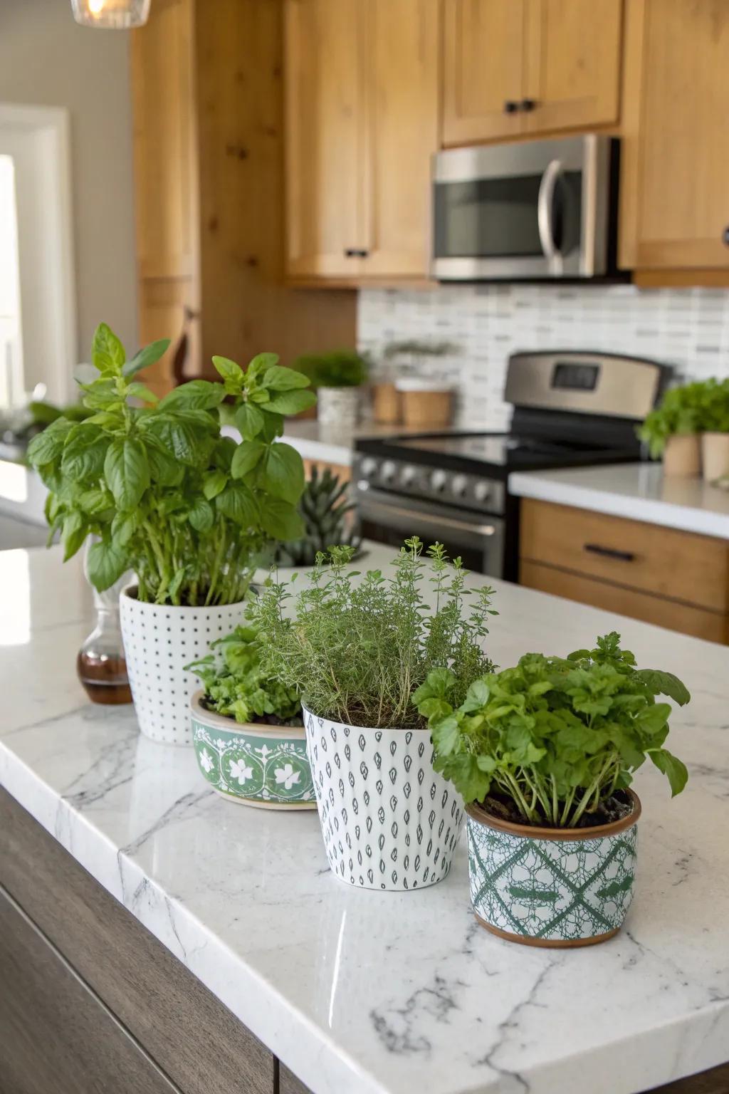 Greenery on the island creates a vibrant and energizing vibe.