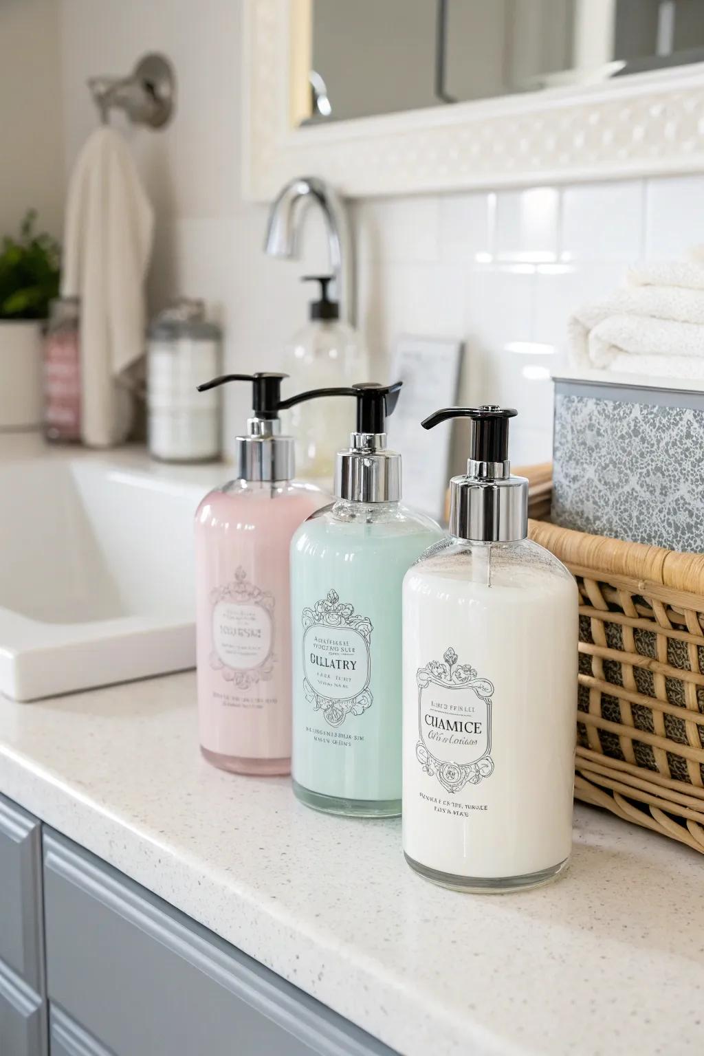Pump vessels deliver a unique and stylish dispensing solution.