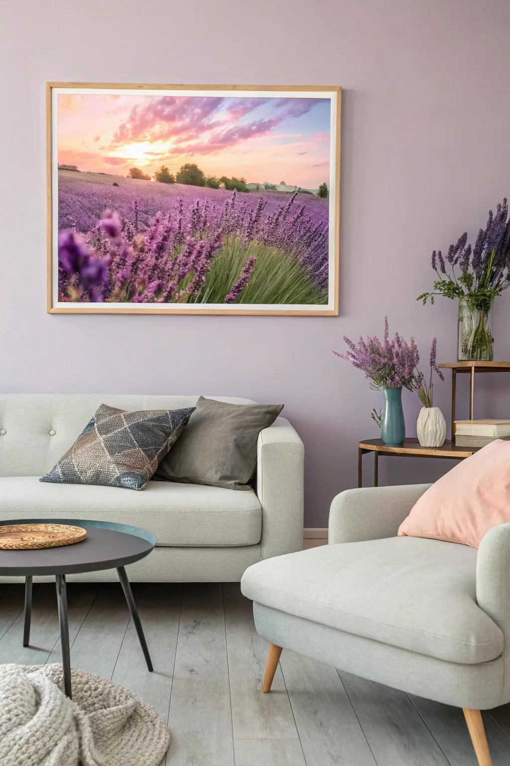 Lavender artwork that takes home decor to the next level.
