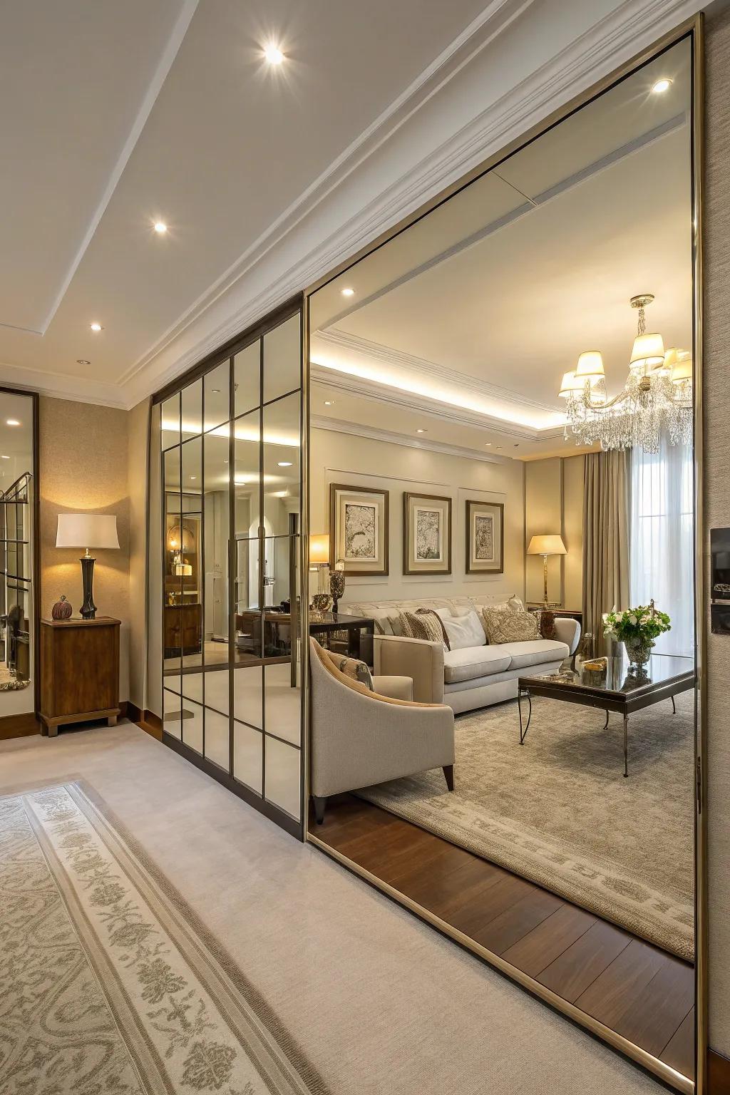 Maximize your space with a comprehensive reflector feature.