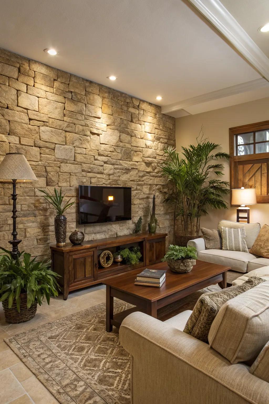 Rock panels bring a piece of nature inside.