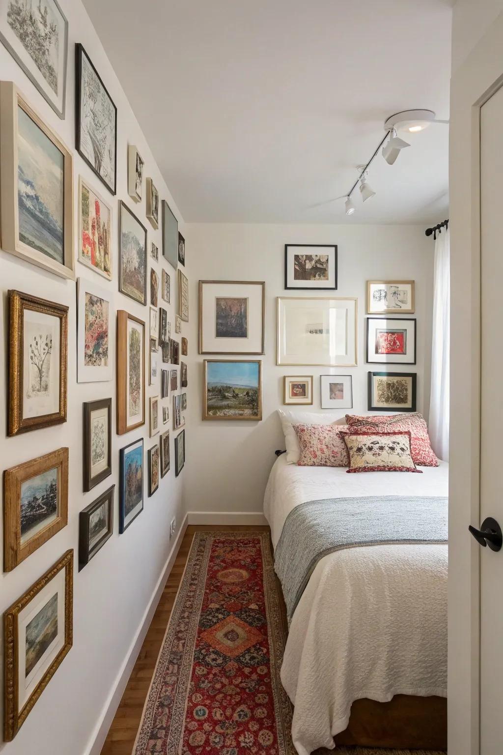A gallery wall injects character and intrigue.