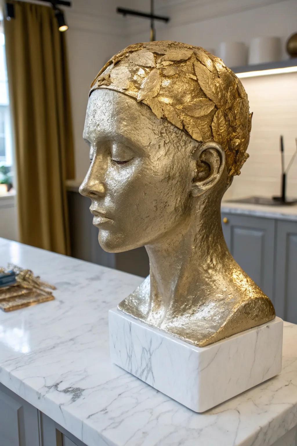 Gold leaf brings a luxurious touch to decor.