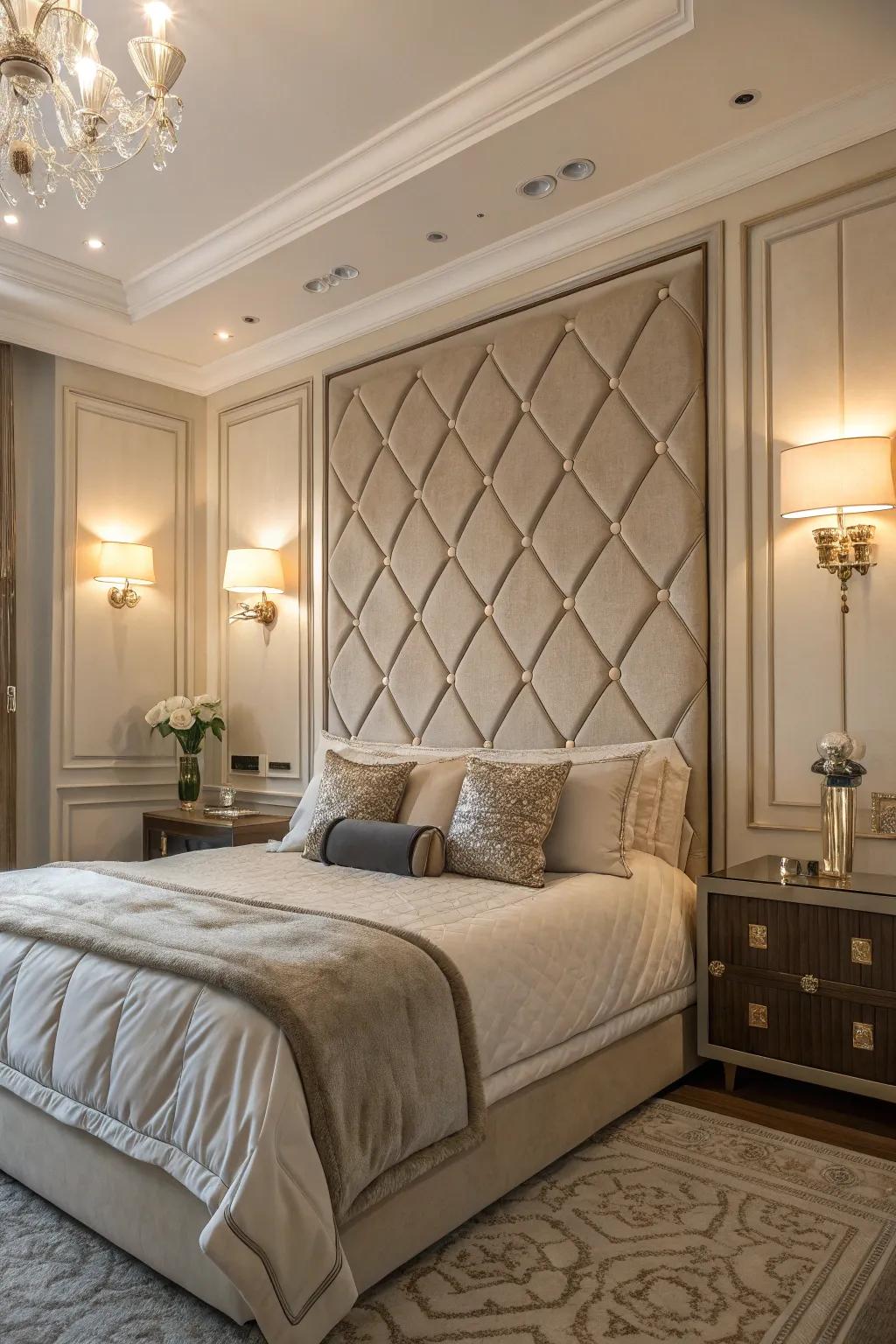 Elevate your headboard space through integrated lighting that offers both style and functionality.