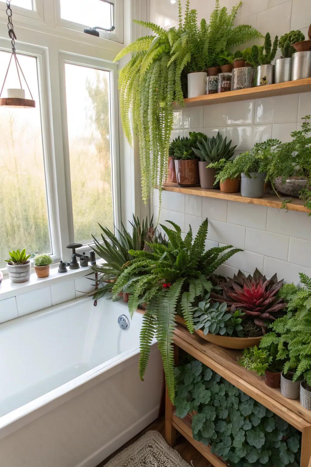 Plants bring a hint of nature and freshness.