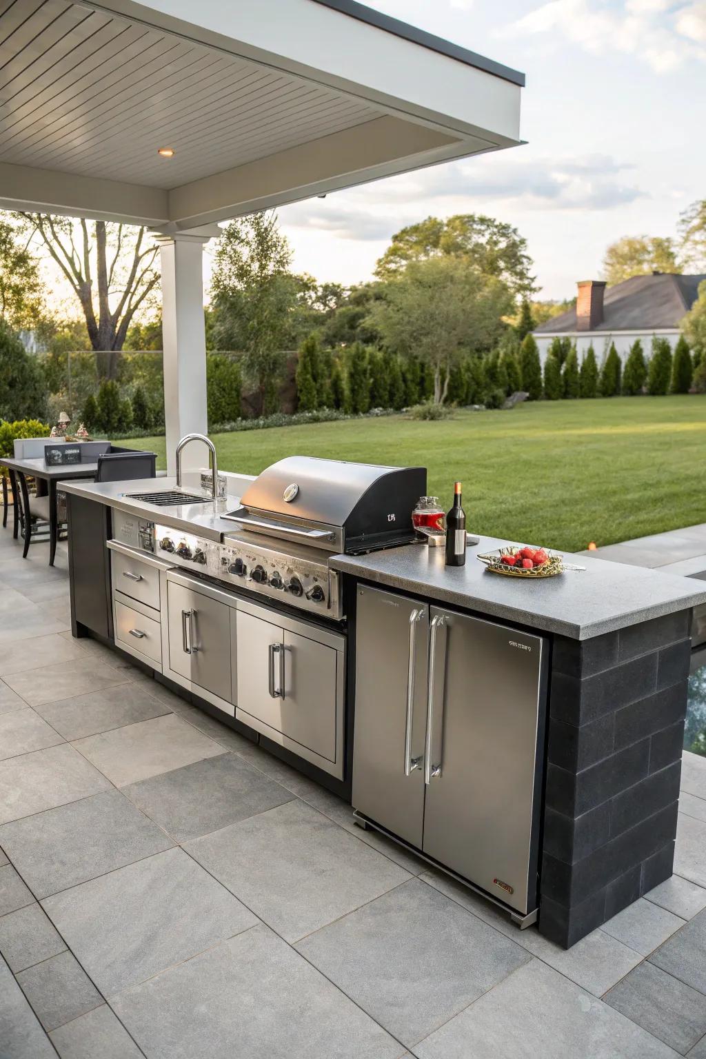 Hi-tech equipment renders open-air cooking a breeze.