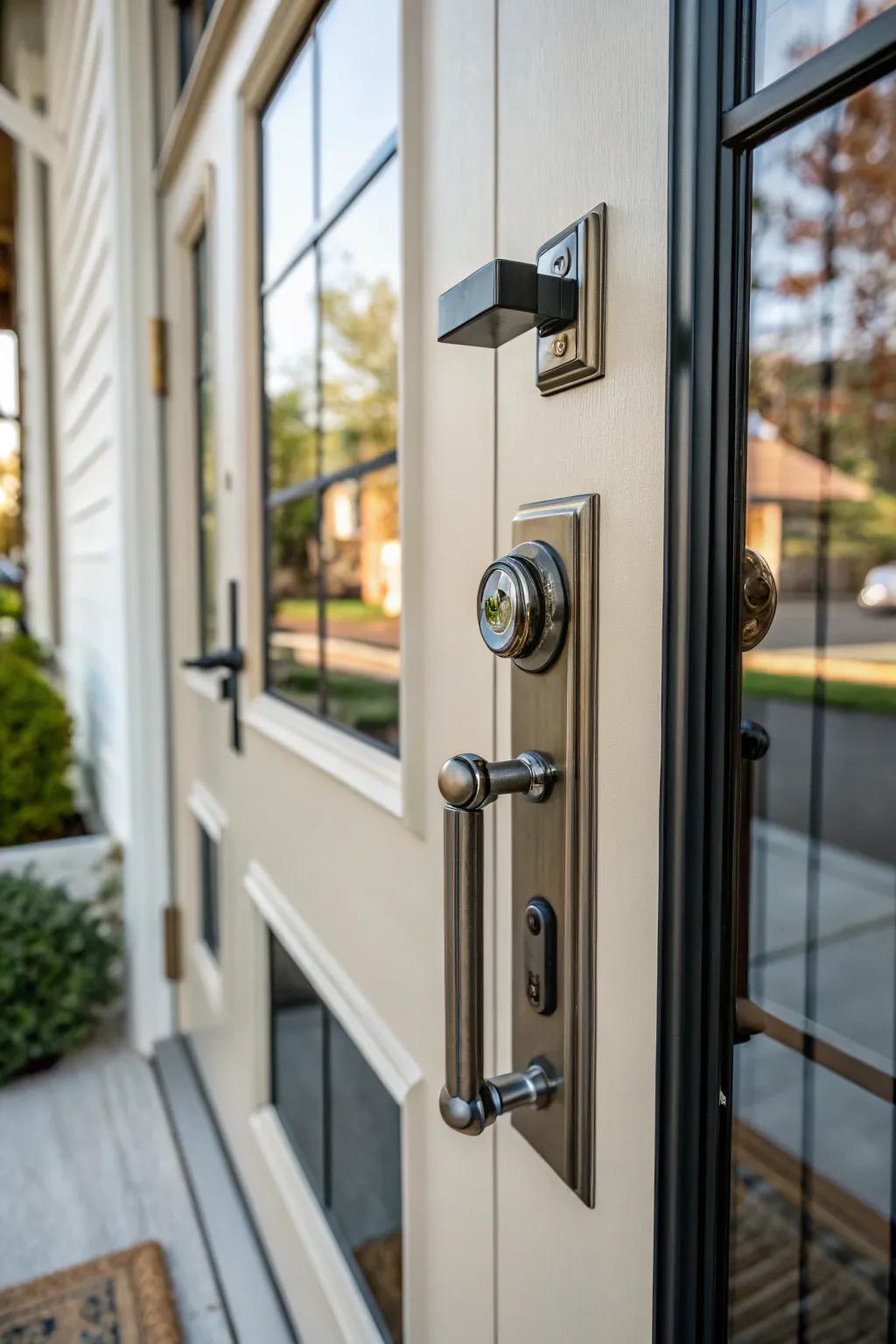 Unique hardware adds personality to your front door.