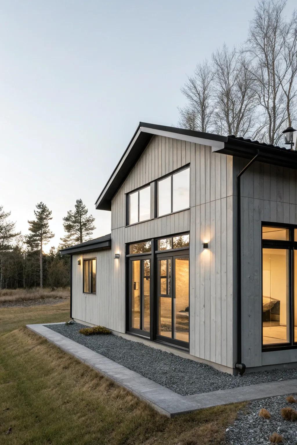 Gravel grey and black details create a sleek, modern aesthetic.