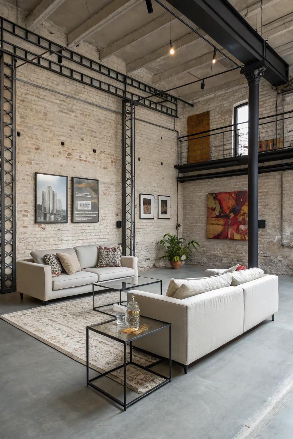 Urban charm with sleek hardpack flooring.
