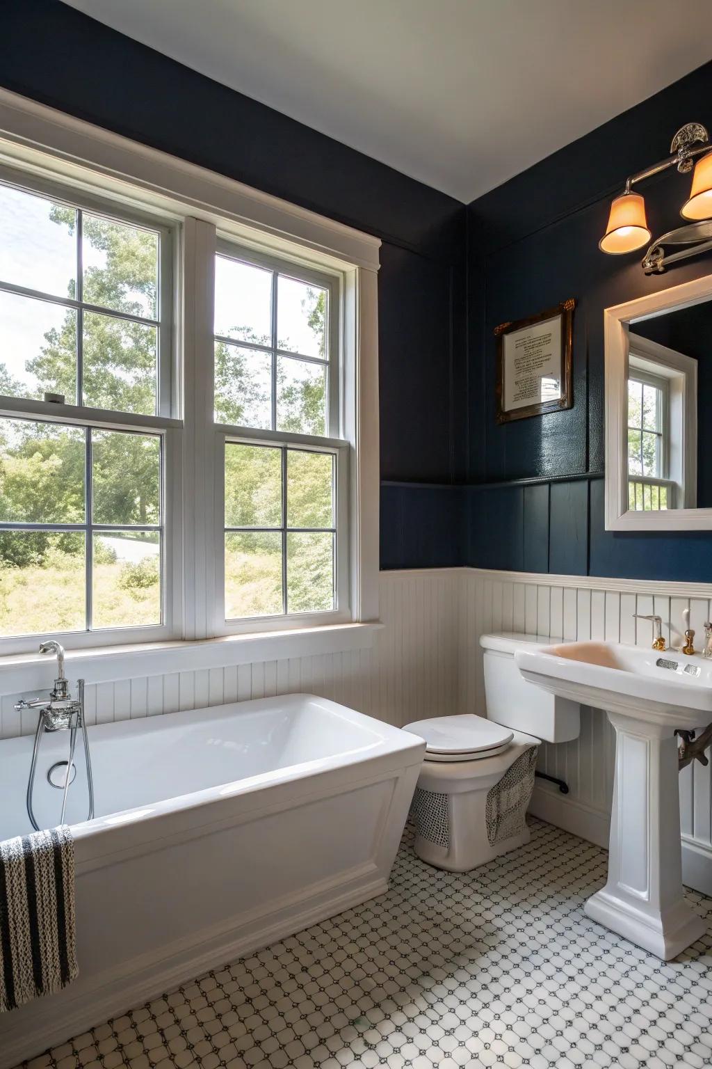 Inherent illumination brightens and harmonizes deep sea blue tones.