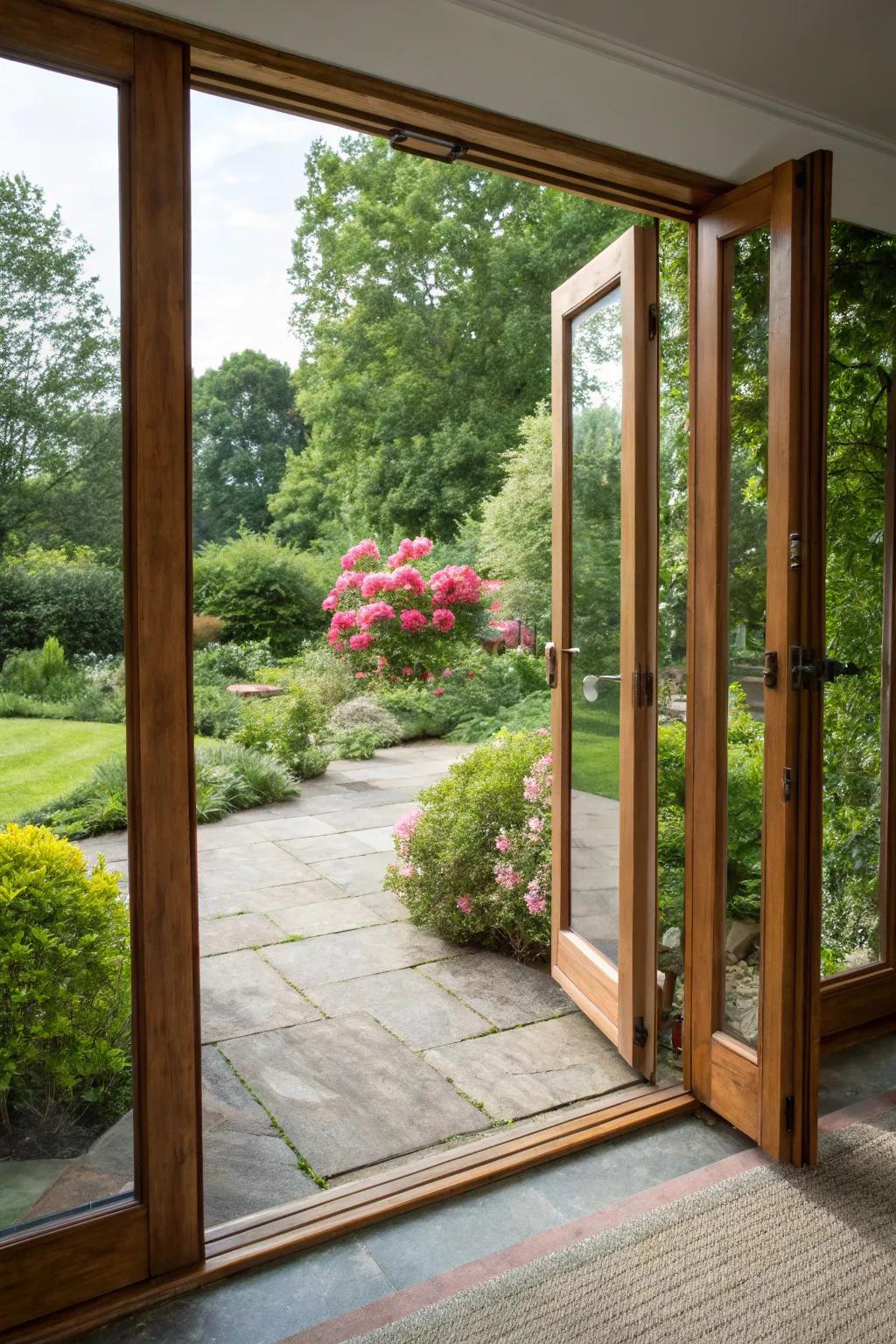 A fusion of timber and glass for a warm, elegant ambiance.