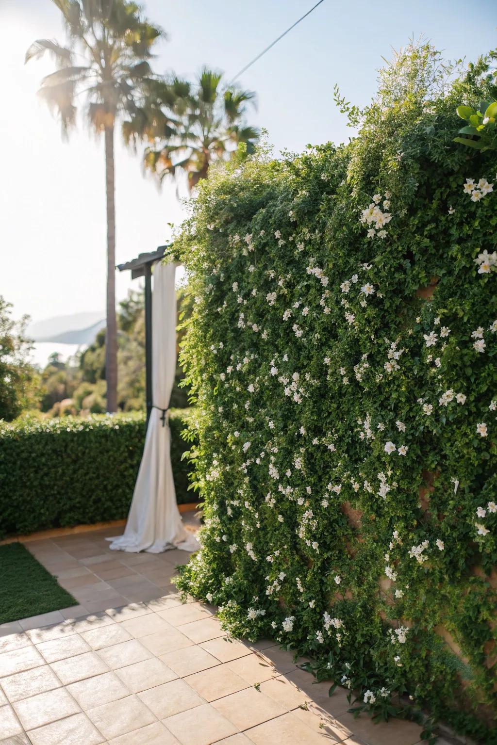 Embrace nature with a garden-inspired verdancy backdrop.