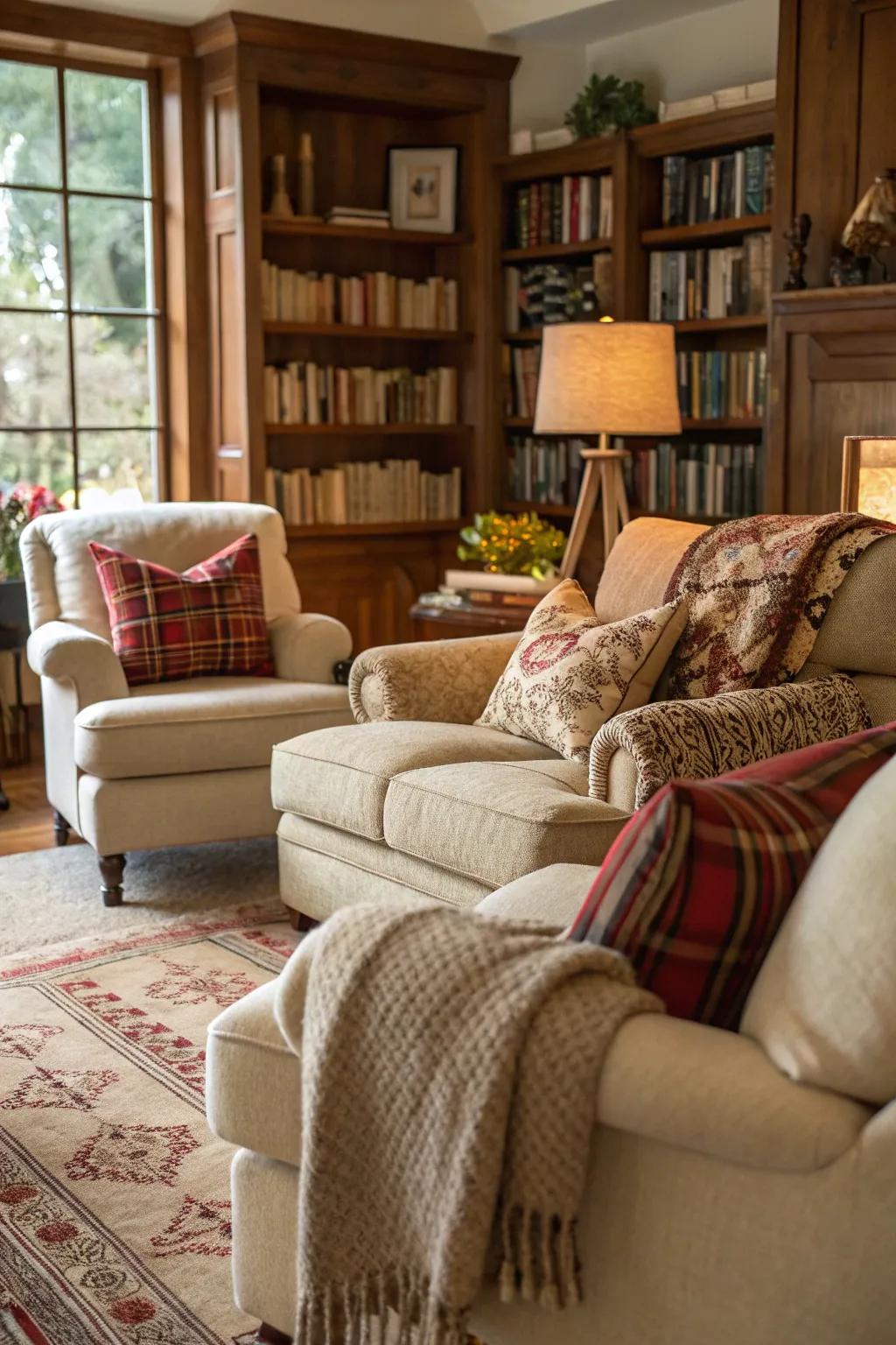Comfortable seating is crucial for a welcoming living area.