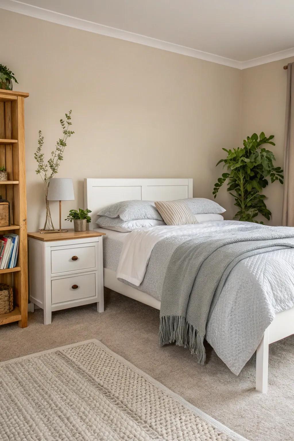 Simplicity amplifies the tranquility of a bedroom inspired by the natural world.