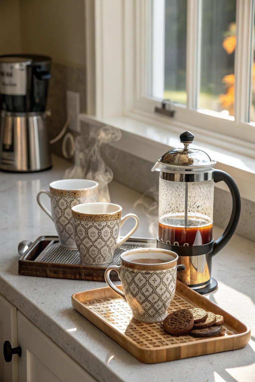 Begin your day luxuriously with a gourmet coffee or tea collection.