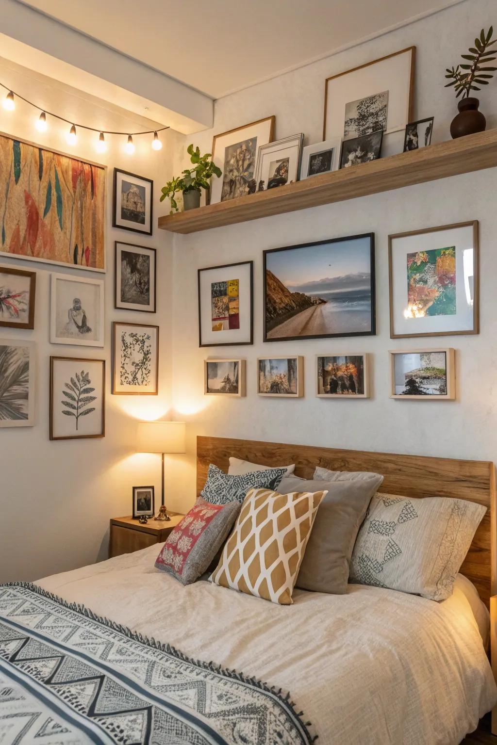 A display wall brings personal charm and visual interest to your space.