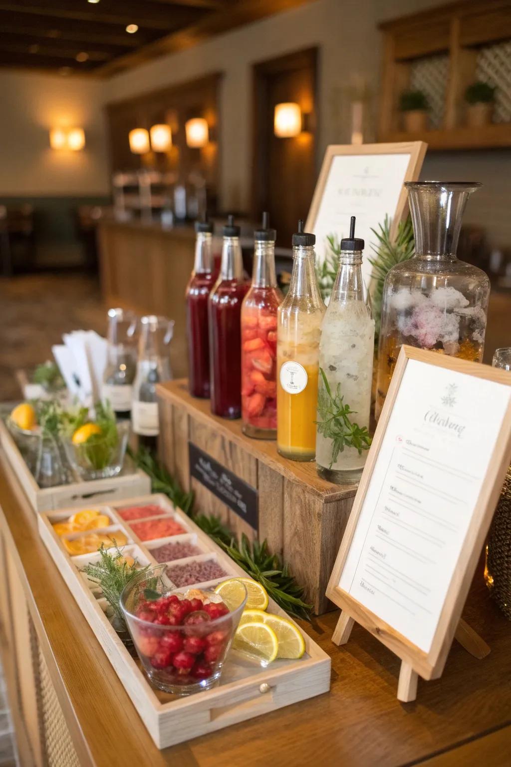 Empower guests to craft their personalized cocktail concoctions.