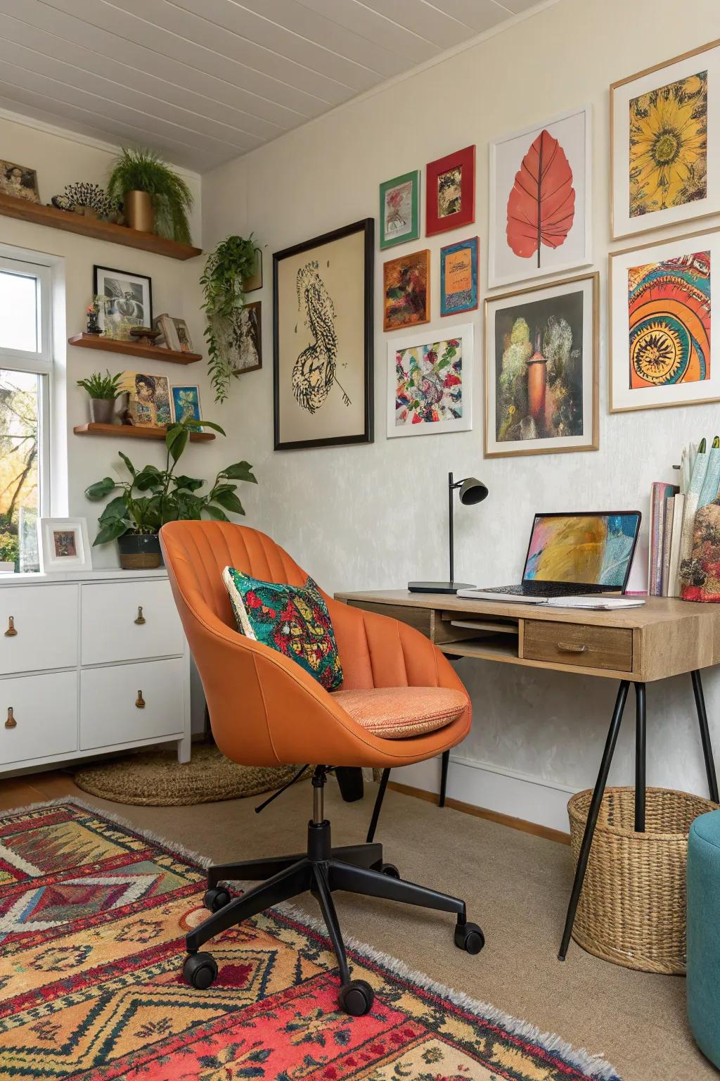 Distinct seat styles can function as striking center points in any office setting.