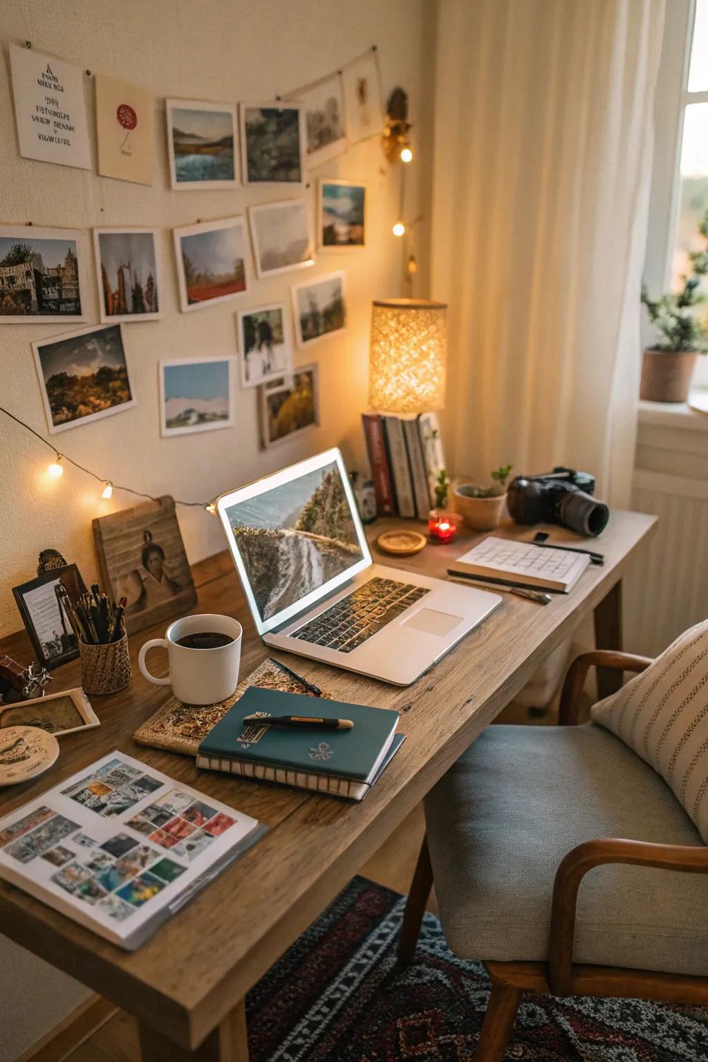 Make your workspace uniquely yours with personal decor.
