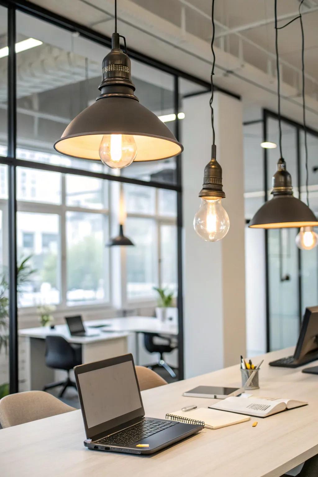 Enjoy the flexibility of adjustable pendant lighting.