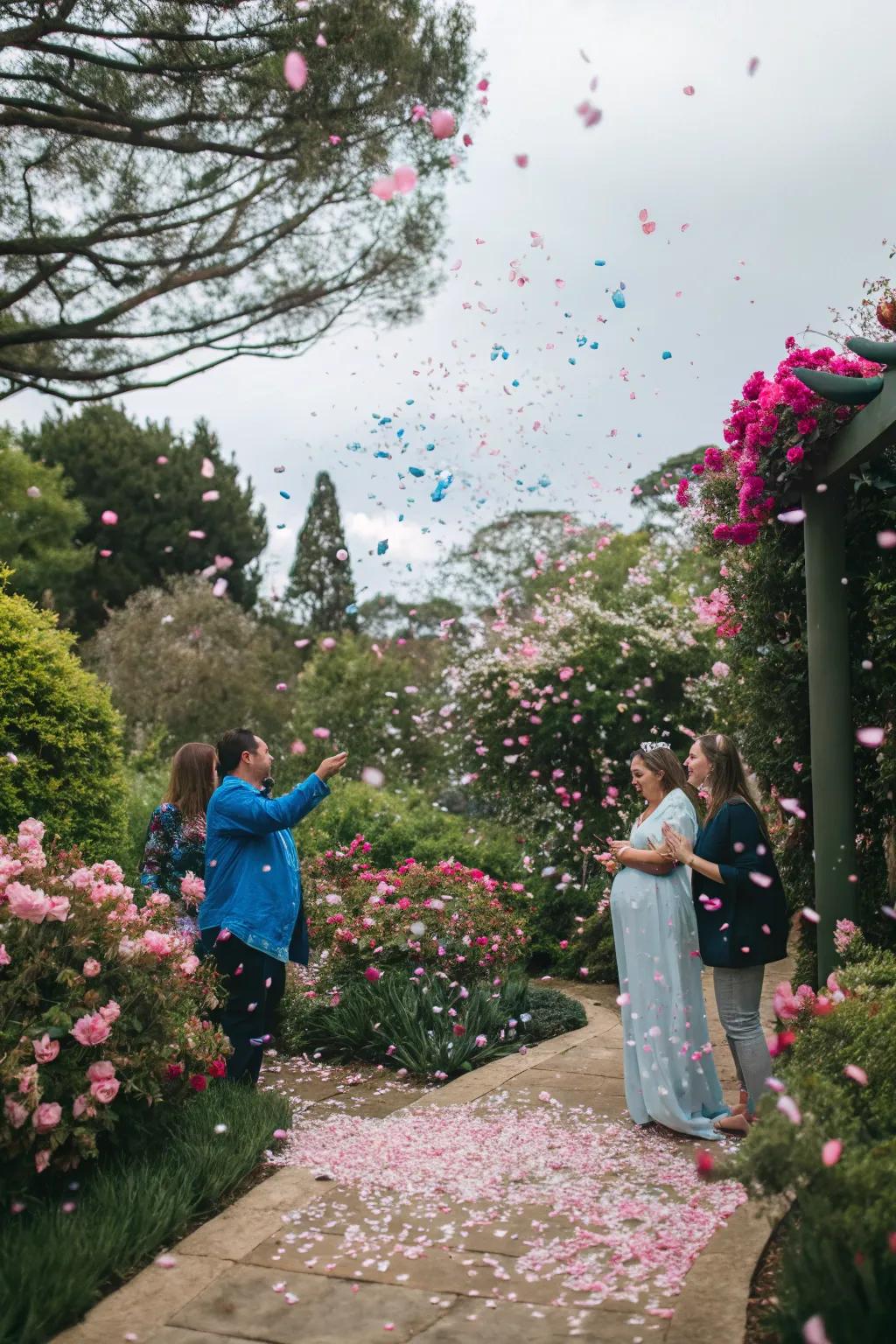 Plant-based confetti adds a vibrant and responsible touch to your celebration.