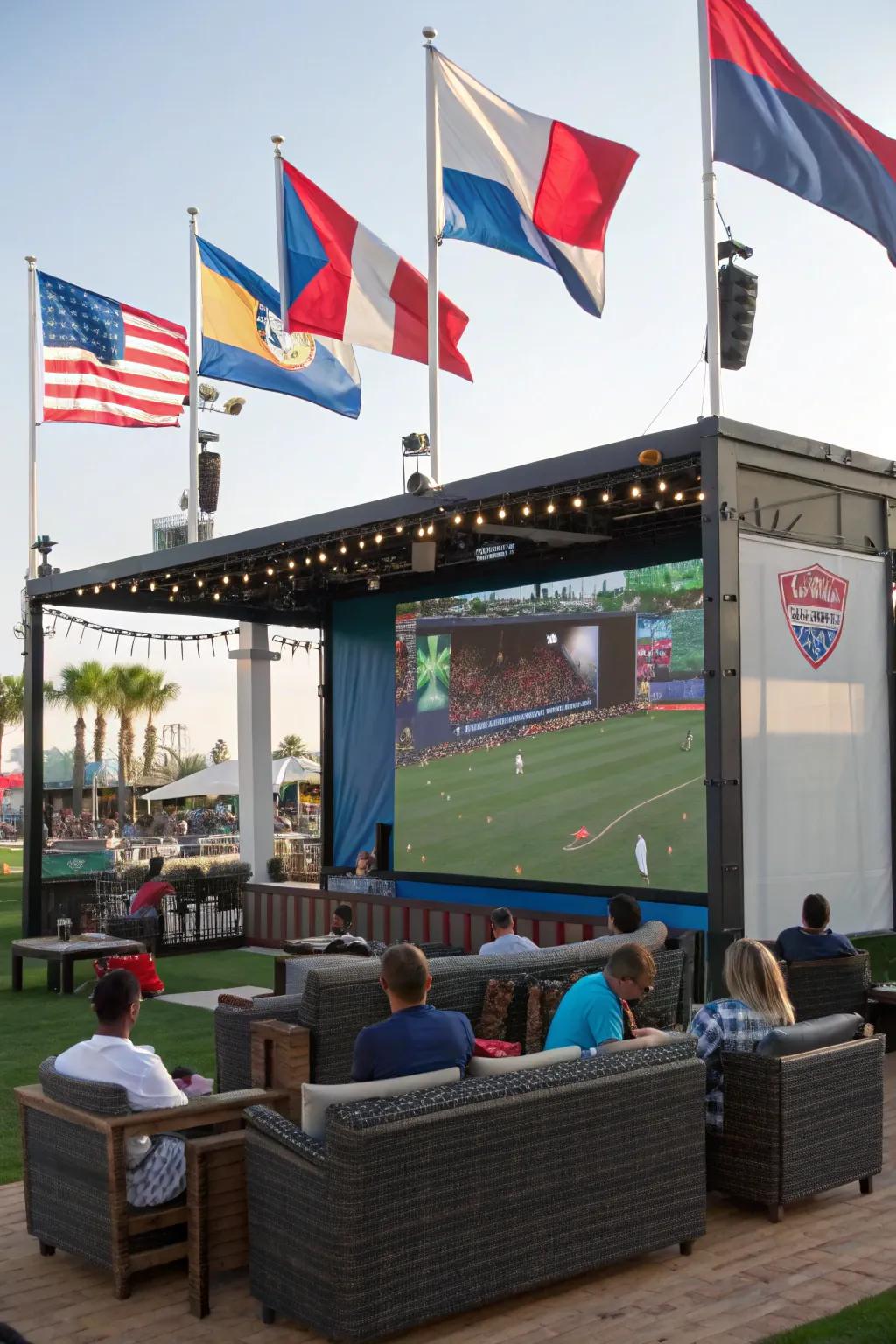 Create the ultimate game day experience with a sports-themed TV enclosure.