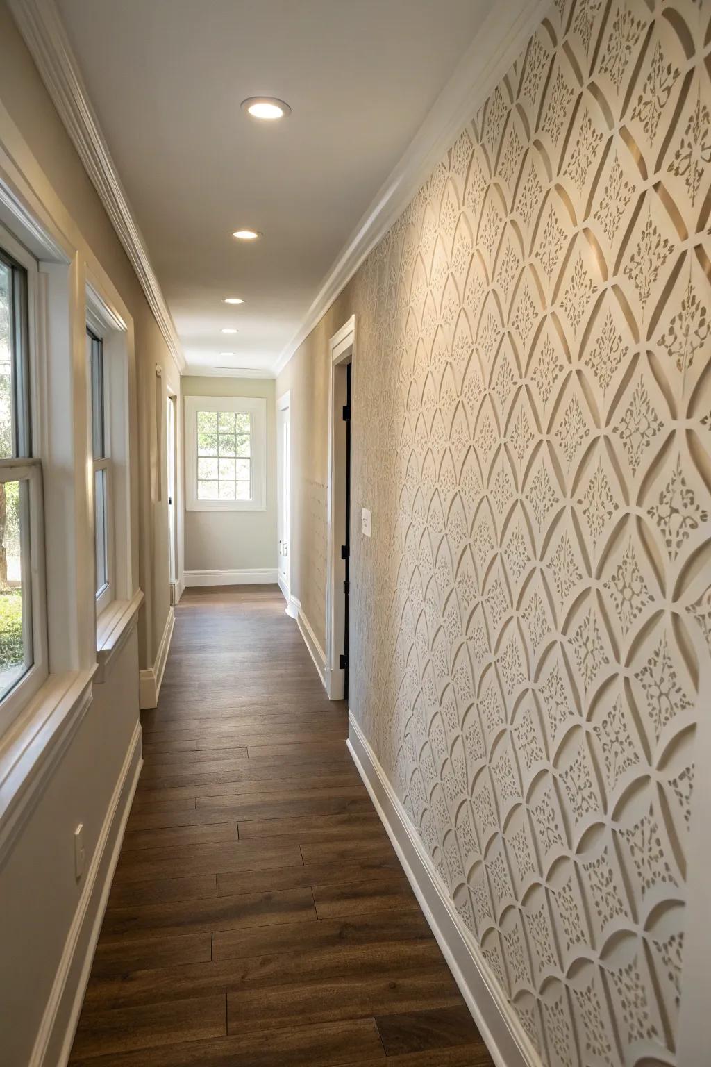 Textured tint adds dimension and appeal to any wall.