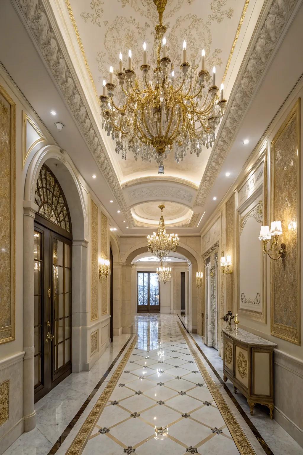 Illumination components exquisitely augment panel ceilings.
