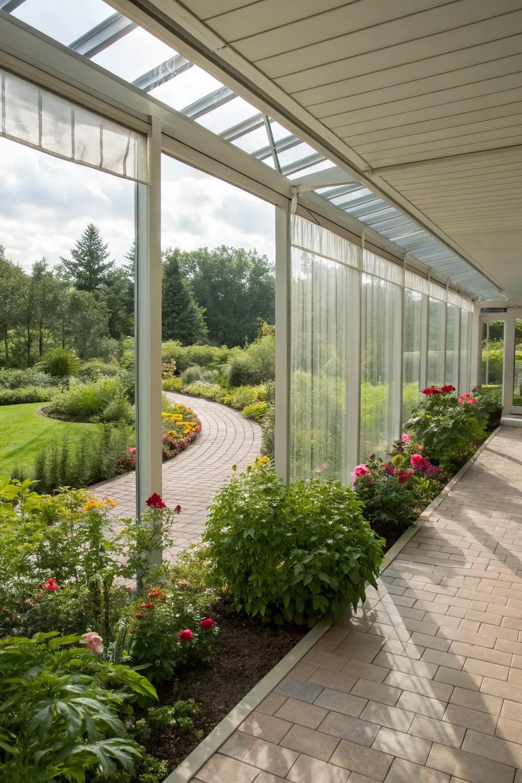 Vinyl walls delivering protection without giving up the views.