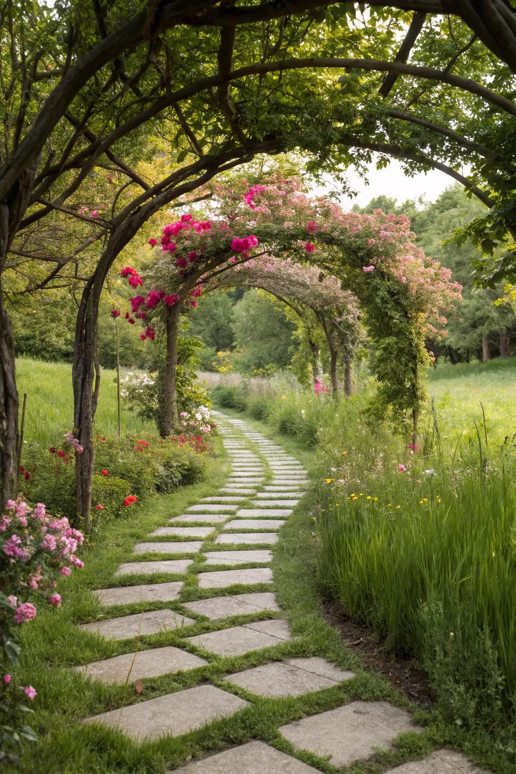 Concealed garden routes evoke enigma and allure.