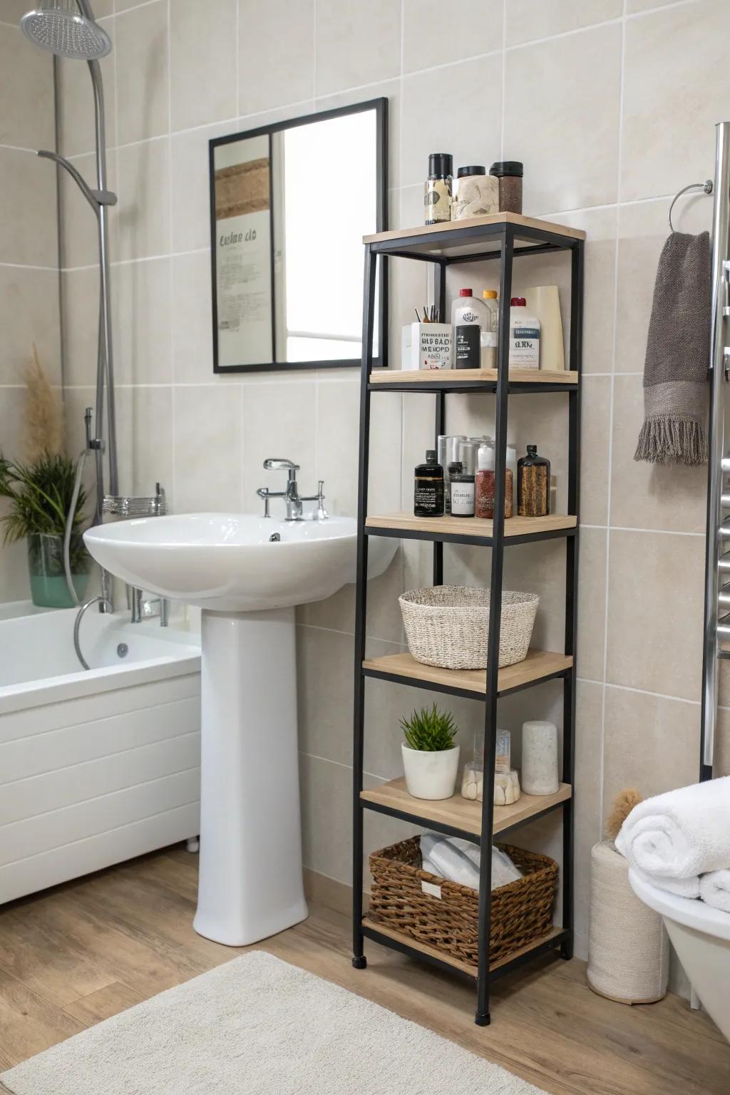 Versatile modular shelving for a modern look.