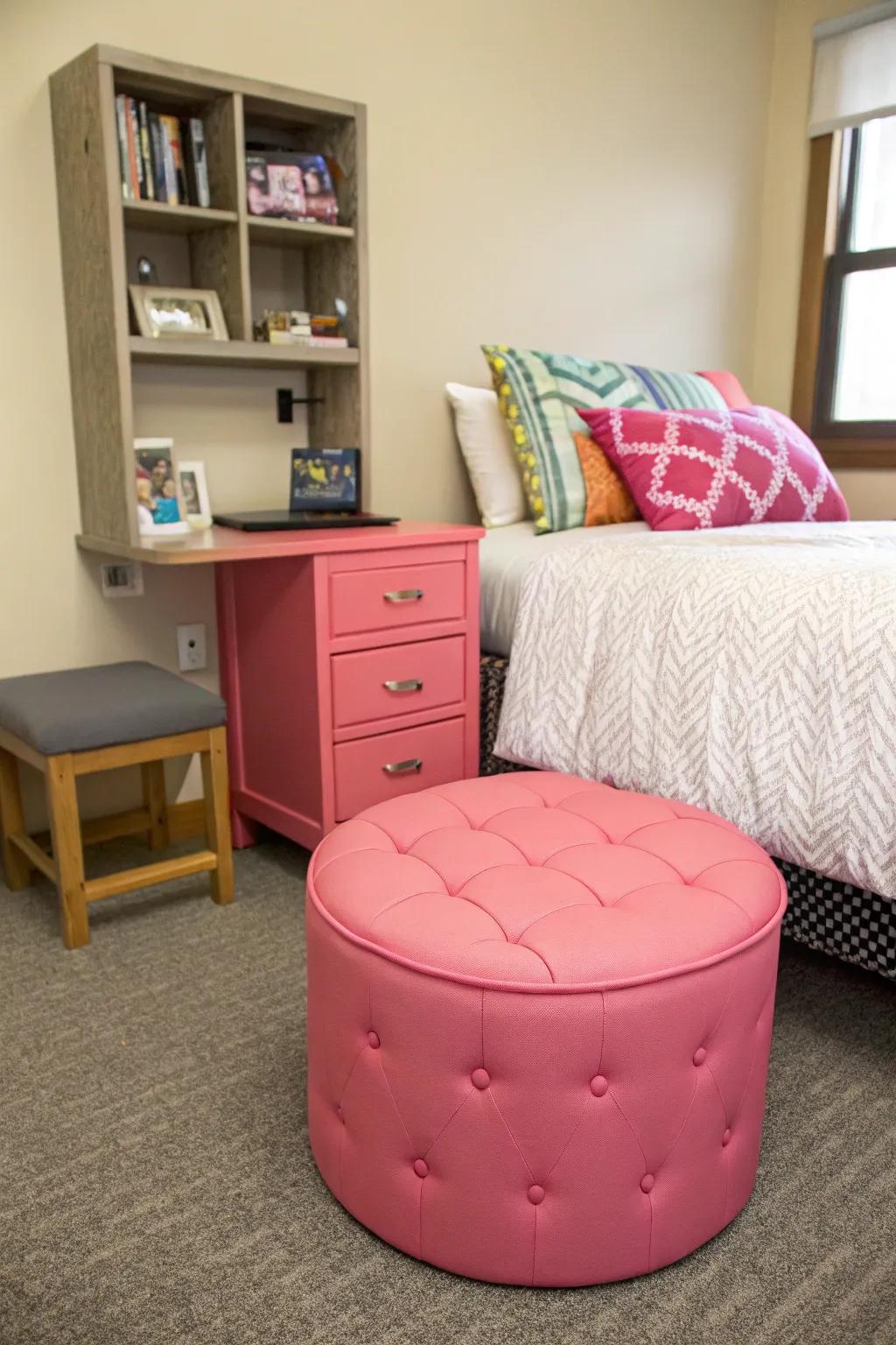 Decorative furnishings add practicality and visual allure.