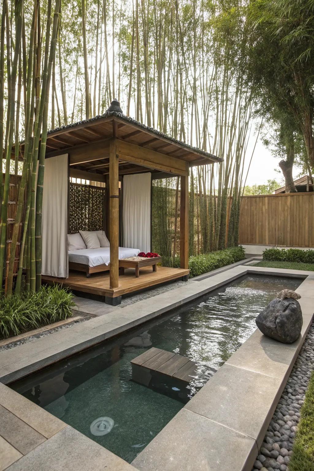 A Zen-inspired cabana crafted for tranquility and mindfulness.