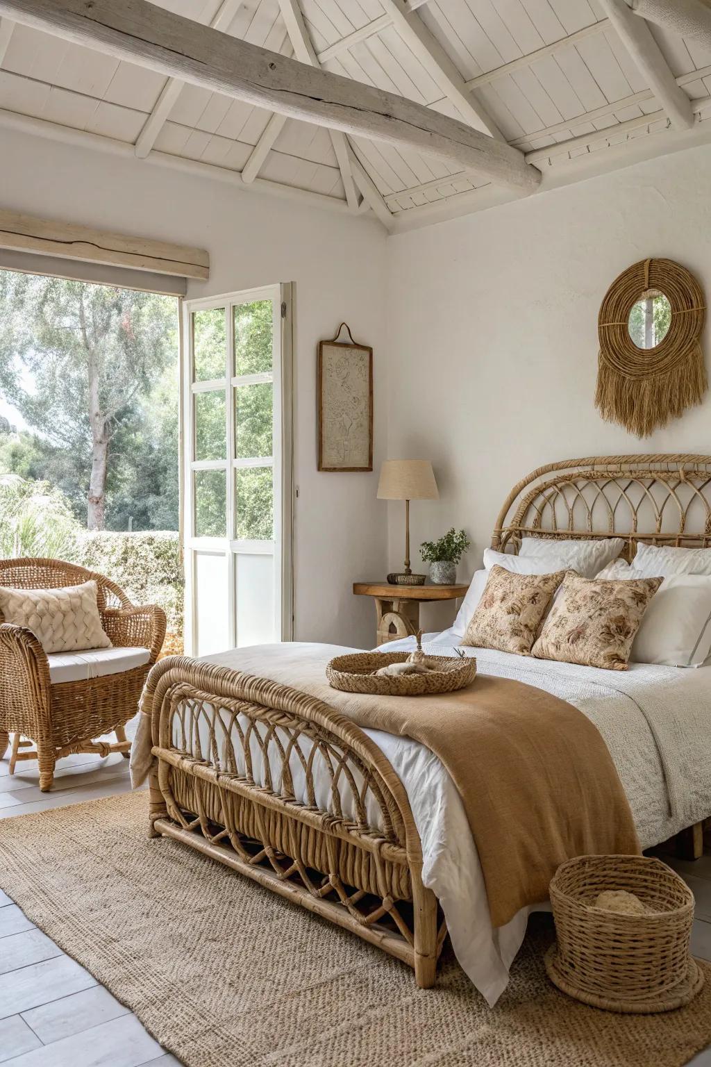 Organic colors enhance the organic visual of rattan.