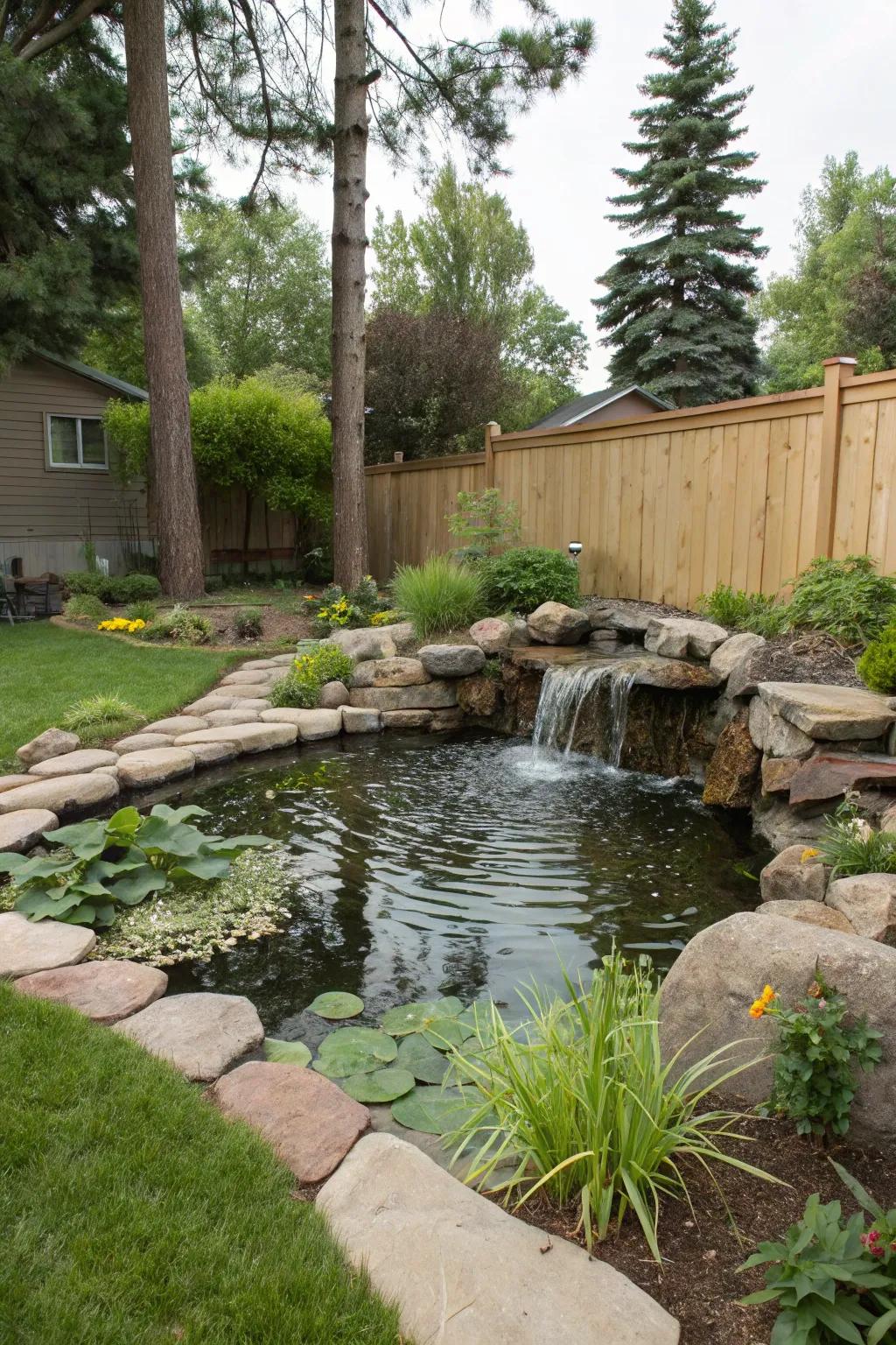 Water features bring calm and focus to your backyard’s design.