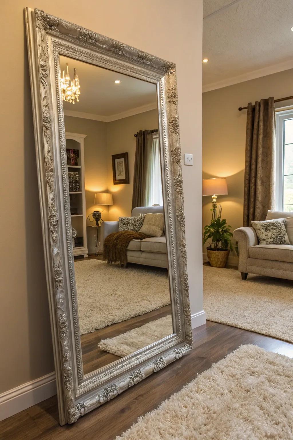 With fashionable ornamental mirrors, enhance your space.