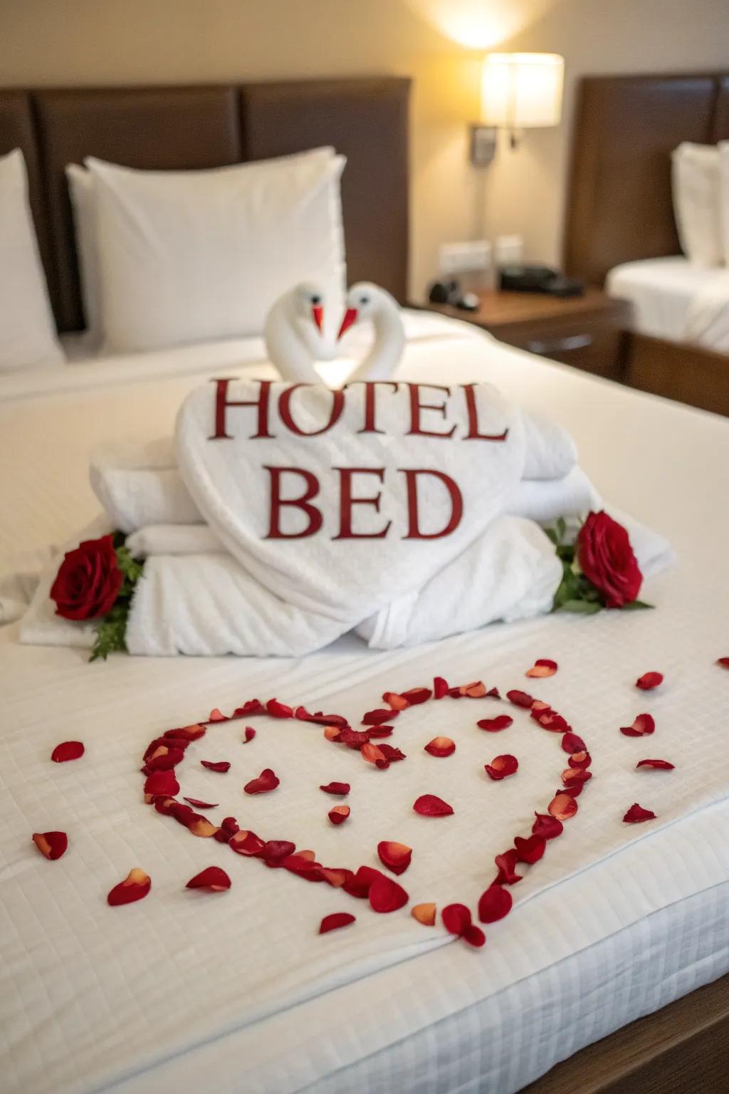A creatively styled bed makes for a memorable surprise.