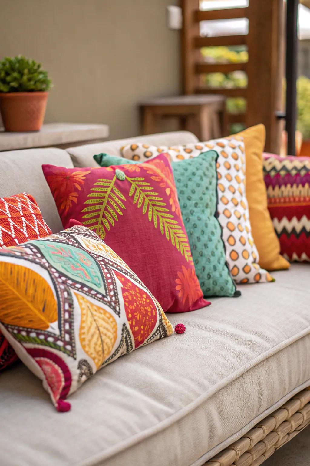 Accent cushions bring color and comfort.