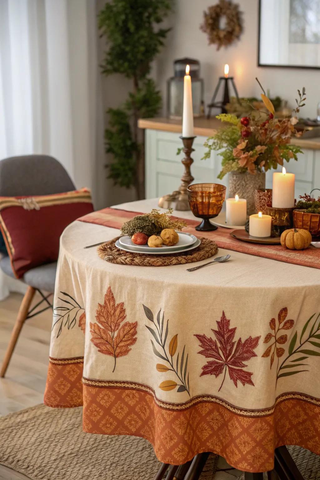 Seasonal colors maintain a current and stylish table decor.