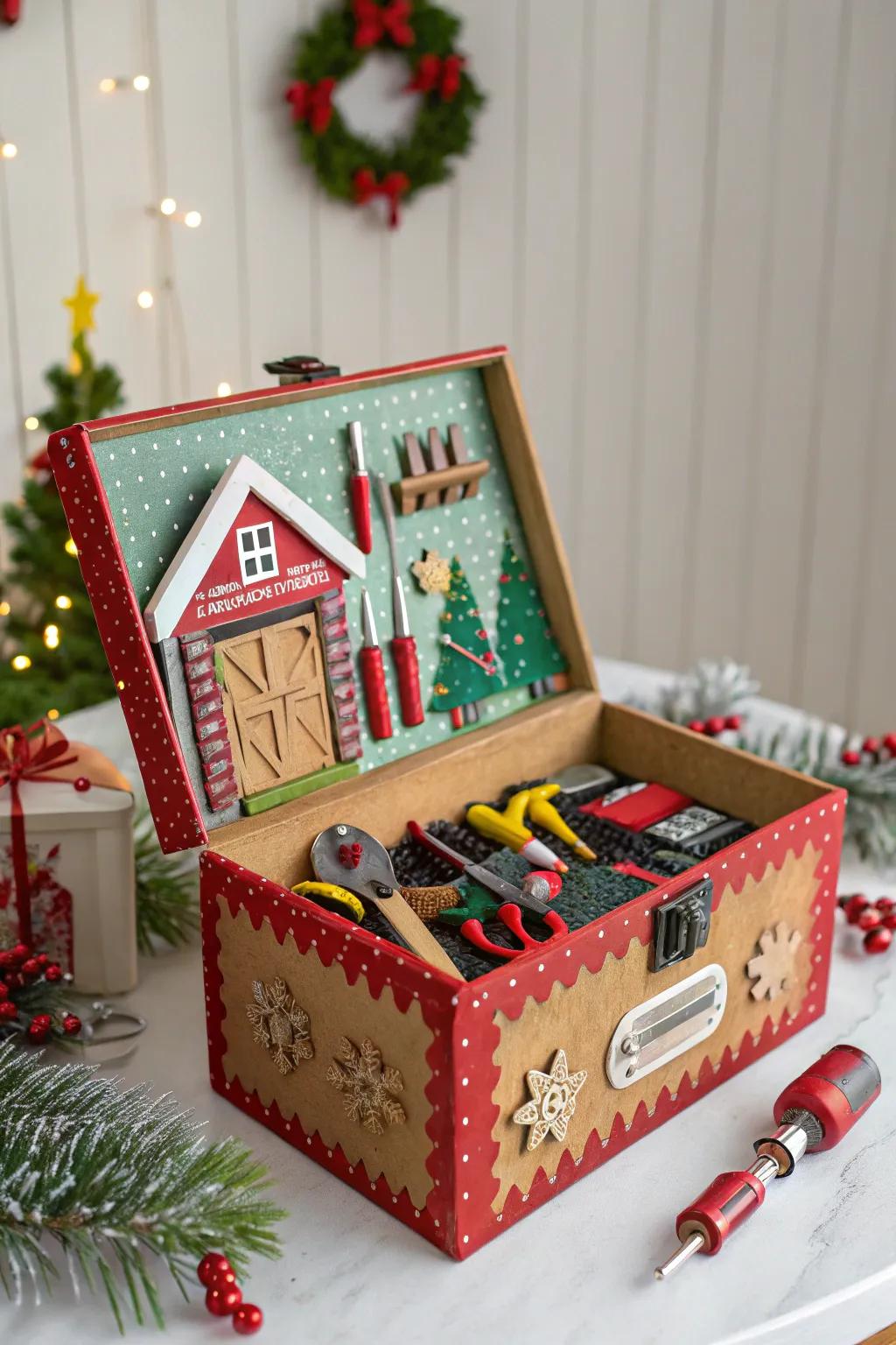 With a creative present container, you can bring Santa's workshop to life.
