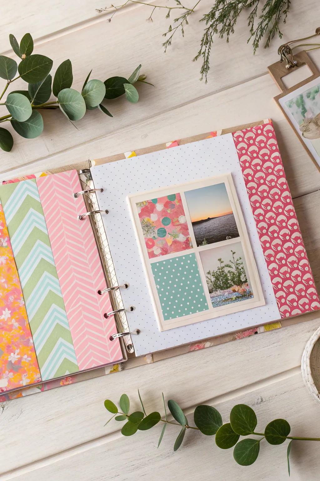 Elevate your scrapbook through vibrant settings that enable your moments to shine.