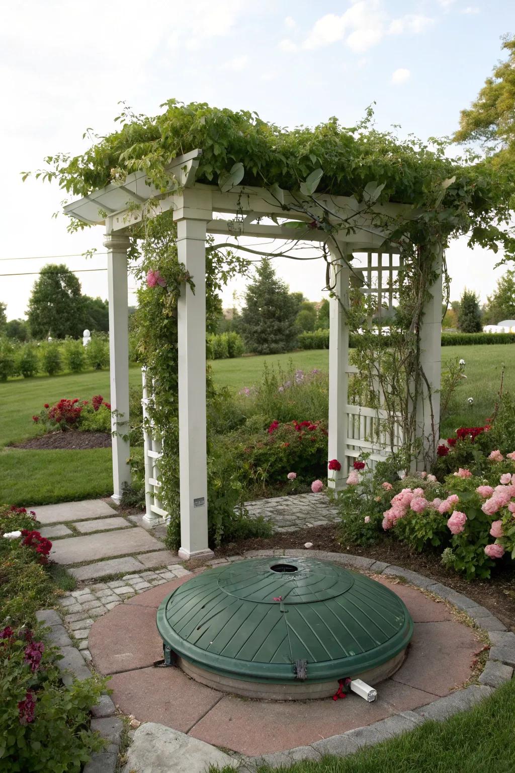 Pergolas inject altitude and charm into outdoor zones.